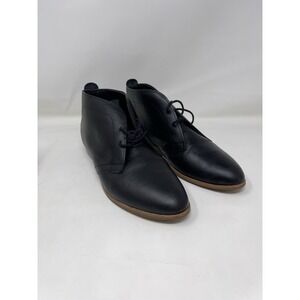 Clicks‎ Vintage Women's Black Leather Heeled Ankle Booties Size 8.5 M